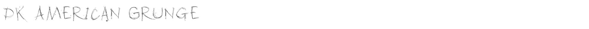 Sample characters DK American Grunge Font
